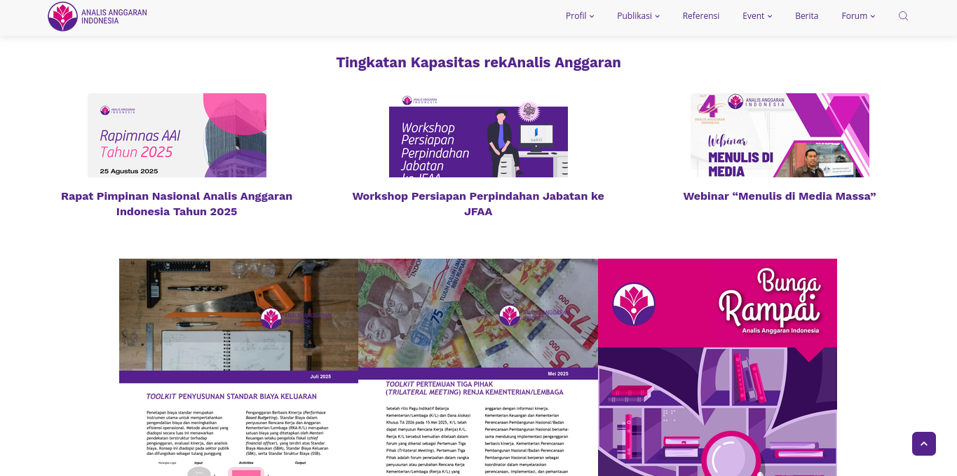 JFAA — Content and publication screens